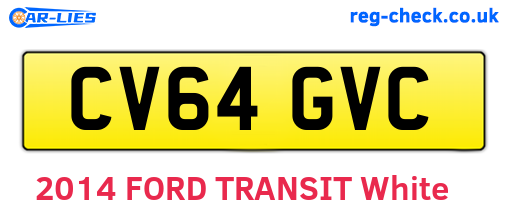 CV64GVC are the vehicle registration plates.