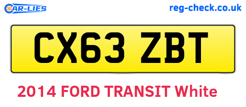 CX63ZBT are the vehicle registration plates.