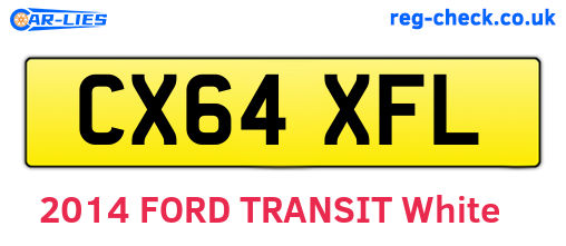 CX64XFL are the vehicle registration plates.