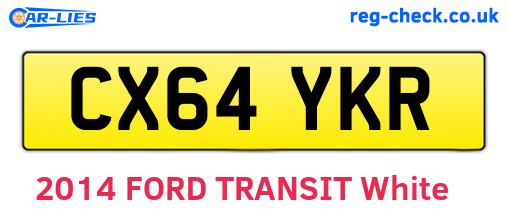 CX64YKR are the vehicle registration plates.