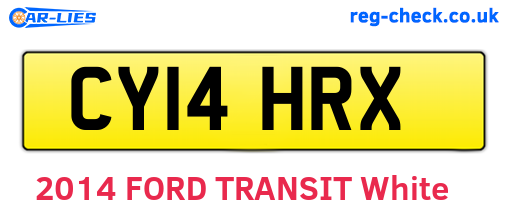 CY14HRX are the vehicle registration plates.
