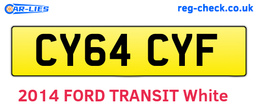 CY64CYF are the vehicle registration plates.