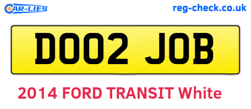 DO02JOB are the vehicle registration plates.