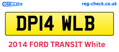 DP14WLB are the vehicle registration plates.