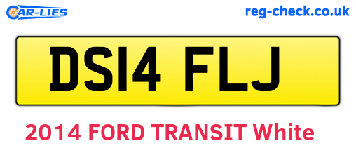 DS14FLJ are the vehicle registration plates.