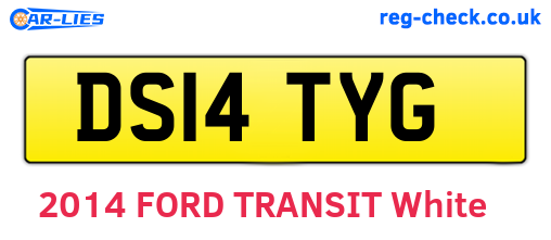 DS14TYG are the vehicle registration plates.