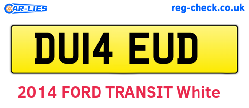 DU14EUD are the vehicle registration plates.