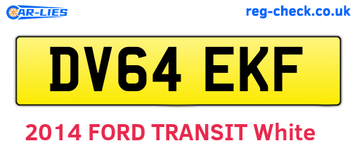 DV64EKF are the vehicle registration plates.