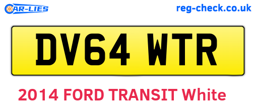 DV64WTR are the vehicle registration plates.