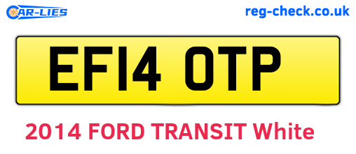 EF14OTP are the vehicle registration plates.