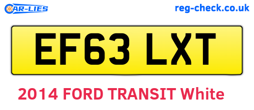 EF63LXT are the vehicle registration plates.
