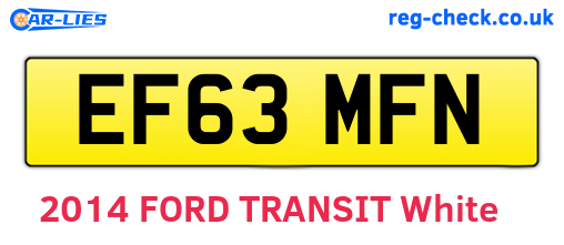 EF63MFN are the vehicle registration plates.