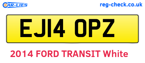 EJ14OPZ are the vehicle registration plates.