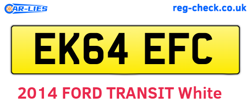 EK64EFC are the vehicle registration plates.