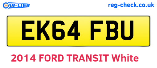 EK64FBU are the vehicle registration plates.