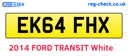 EK64FHX are the vehicle registration plates.