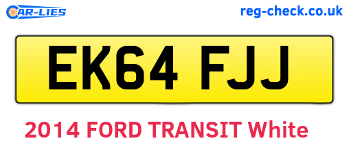 EK64FJJ are the vehicle registration plates.