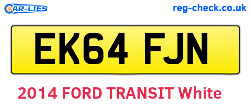 EK64FJN are the vehicle registration plates.