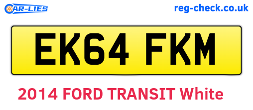 EK64FKM are the vehicle registration plates.