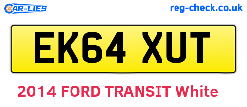 EK64XUT are the vehicle registration plates.