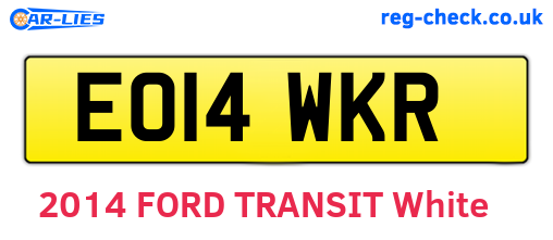 EO14WKR are the vehicle registration plates.