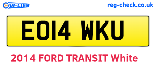 EO14WKU are the vehicle registration plates.