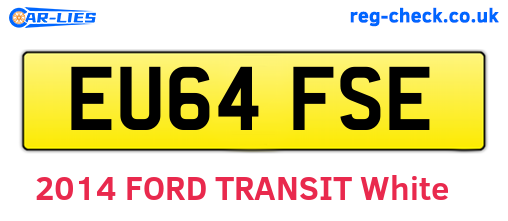 EU64FSE are the vehicle registration plates.