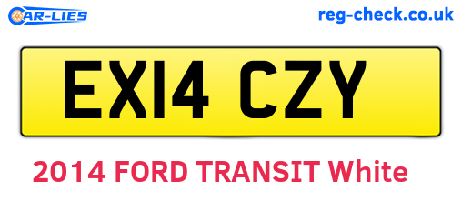 EX14CZY are the vehicle registration plates.