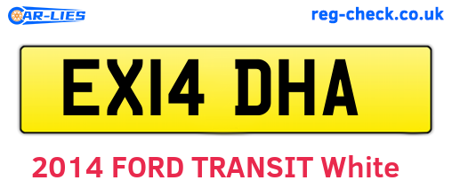 EX14DHA are the vehicle registration plates.