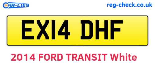 EX14DHF are the vehicle registration plates.