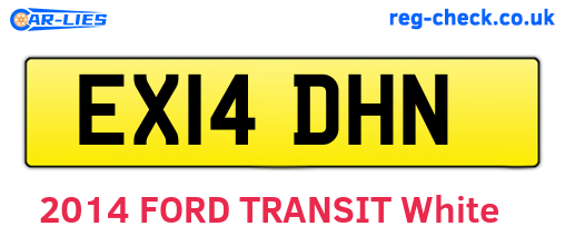 EX14DHN are the vehicle registration plates.