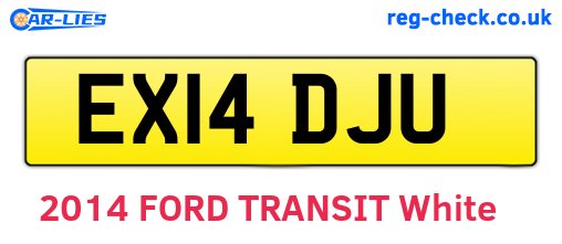 EX14DJU are the vehicle registration plates.