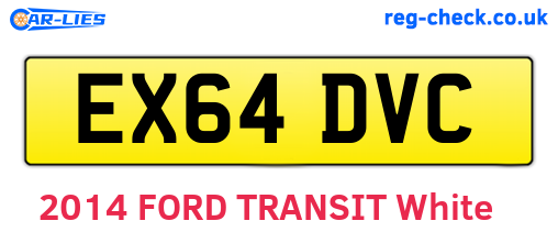 EX64DVC are the vehicle registration plates.