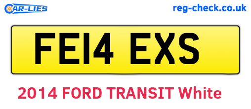 FE14EXS are the vehicle registration plates.