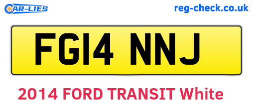 FG14NNJ are the vehicle registration plates.