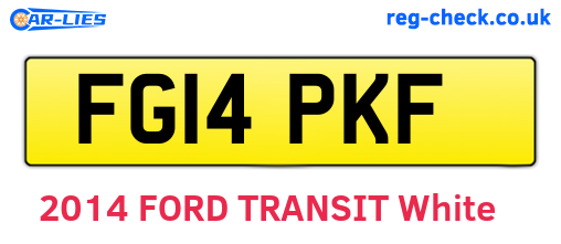 FG14PKF are the vehicle registration plates.
