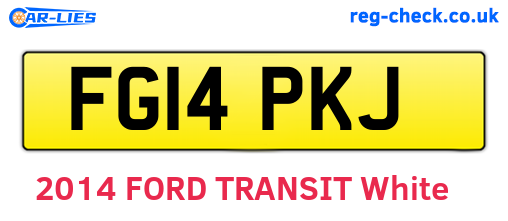 FG14PKJ are the vehicle registration plates.