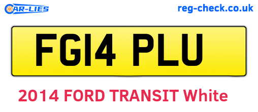 FG14PLU are the vehicle registration plates.