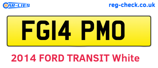 FG14PMO are the vehicle registration plates.