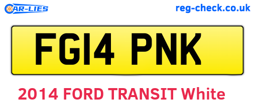 FG14PNK are the vehicle registration plates.