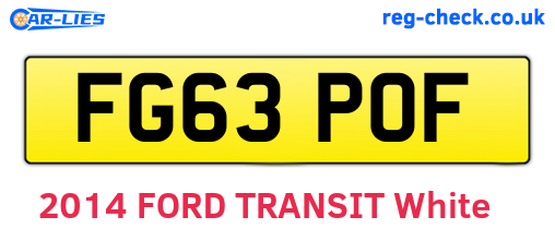 FG63POF are the vehicle registration plates.