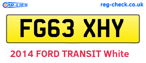 FG63XHY are the vehicle registration plates.