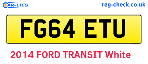 FG64ETU are the vehicle registration plates.