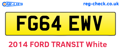 FG64EWV are the vehicle registration plates.