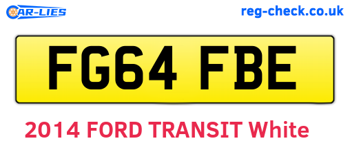 FG64FBE are the vehicle registration plates.