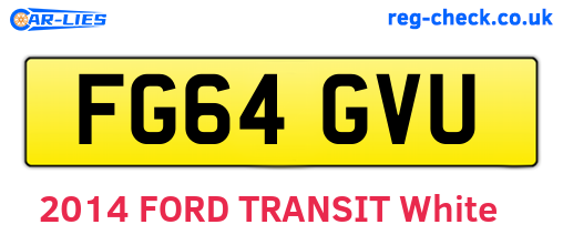 FG64GVU are the vehicle registration plates.