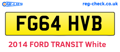 FG64HVB are the vehicle registration plates.