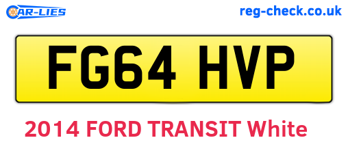 FG64HVP are the vehicle registration plates.