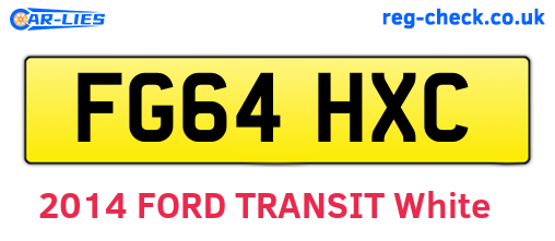 FG64HXC are the vehicle registration plates.