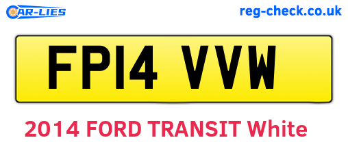 FP14VVW are the vehicle registration plates.
